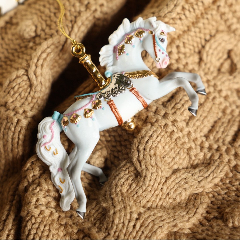 Breyer grey Carousel Horse porcelain Ornament